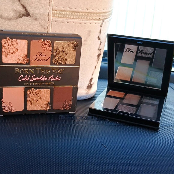 NIB Too Faced Born This Way Cold Smolder Nudes Mini Eyeshadow Palette - 6 shades - Picture 2 of 8